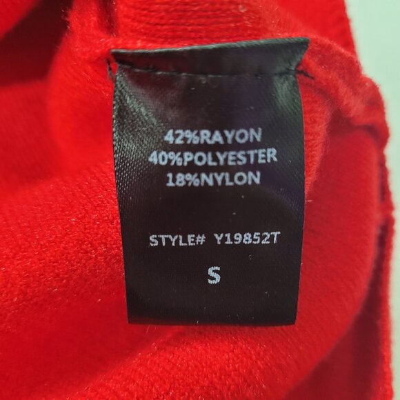 Pomander Place Vivianne Dress Womens S Red‎ Shimmer Turtleneck 3/4 Sleeve Mini - Picture 8 of 13